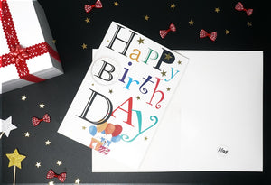 Happy Birthday Gold Stars