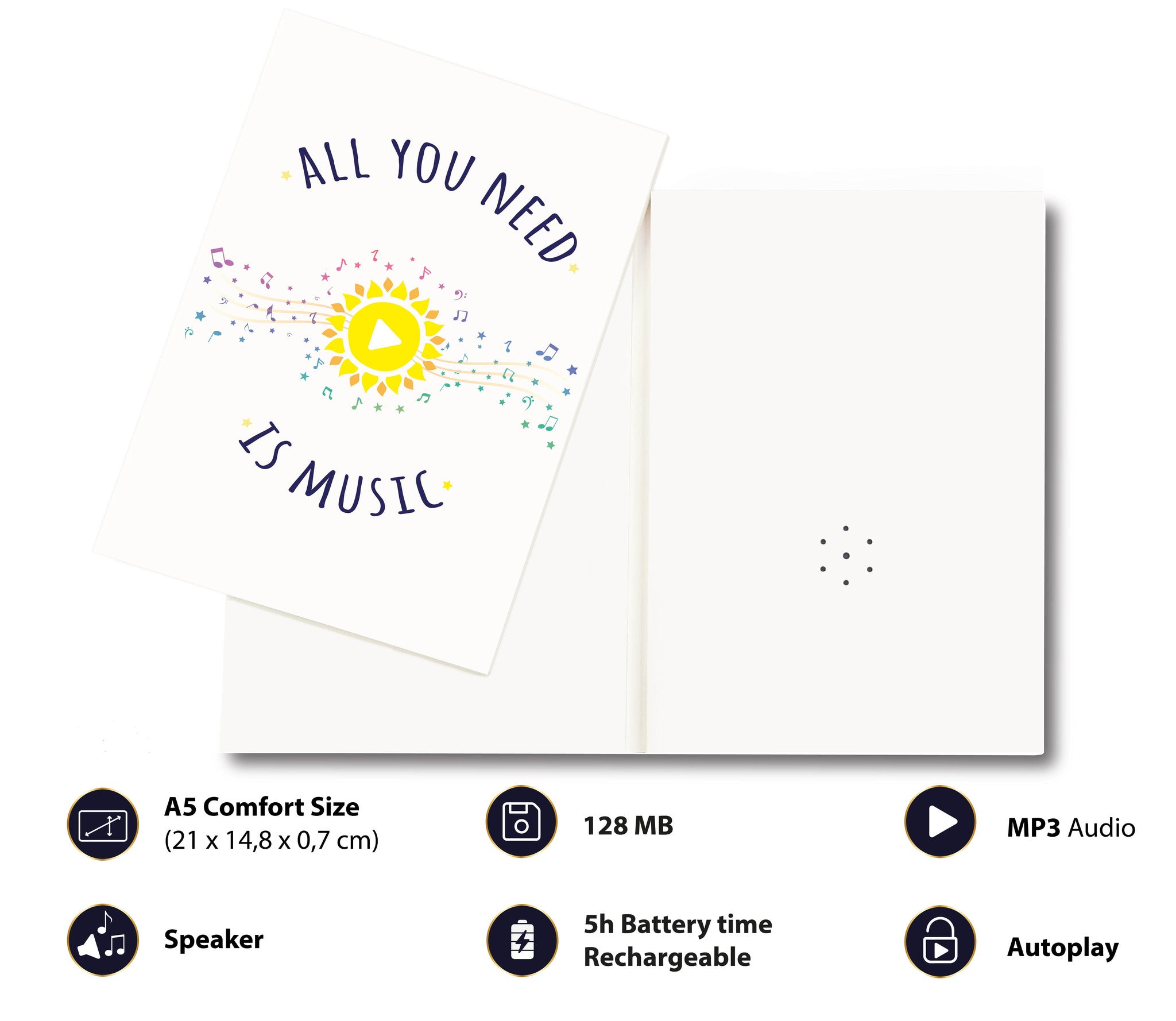 Blank MP3 greeting card to design yourself Audio greeting card Greeting ...