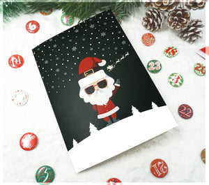 Weihnachtskarte Cool Santa