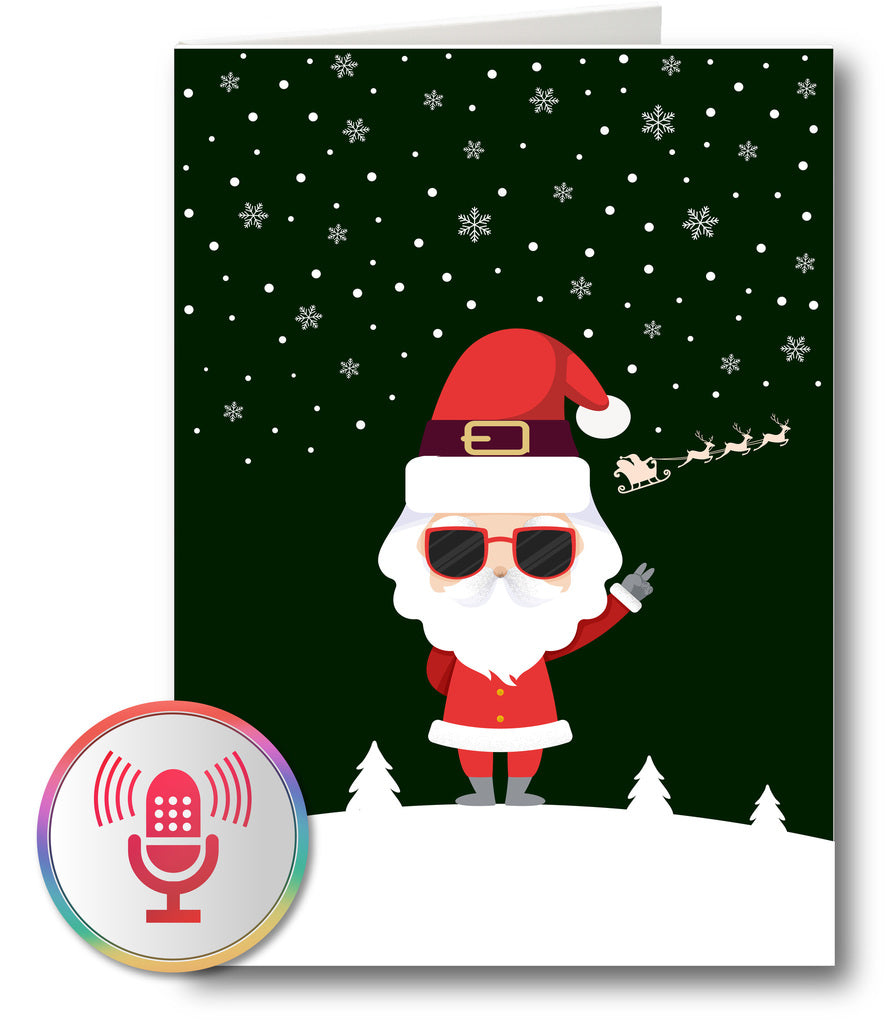 Weihnachtskarte Cool Santa